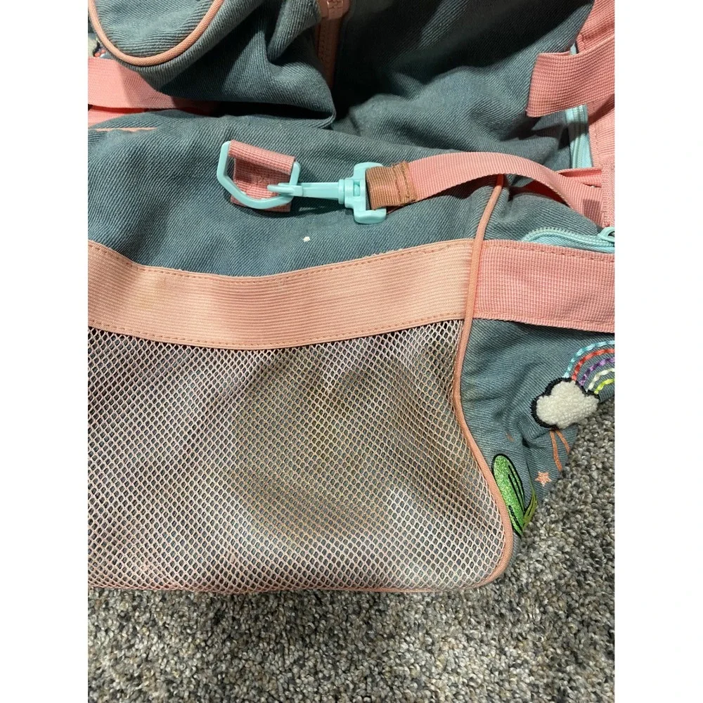 Disney Toy Story Jessie Bullseye Duffel Bag Blue Pink My‎ Squad is Legit Gym Bag